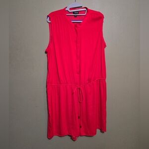 A.N.A. Red Sleeveless Romper Jumpsuit XL